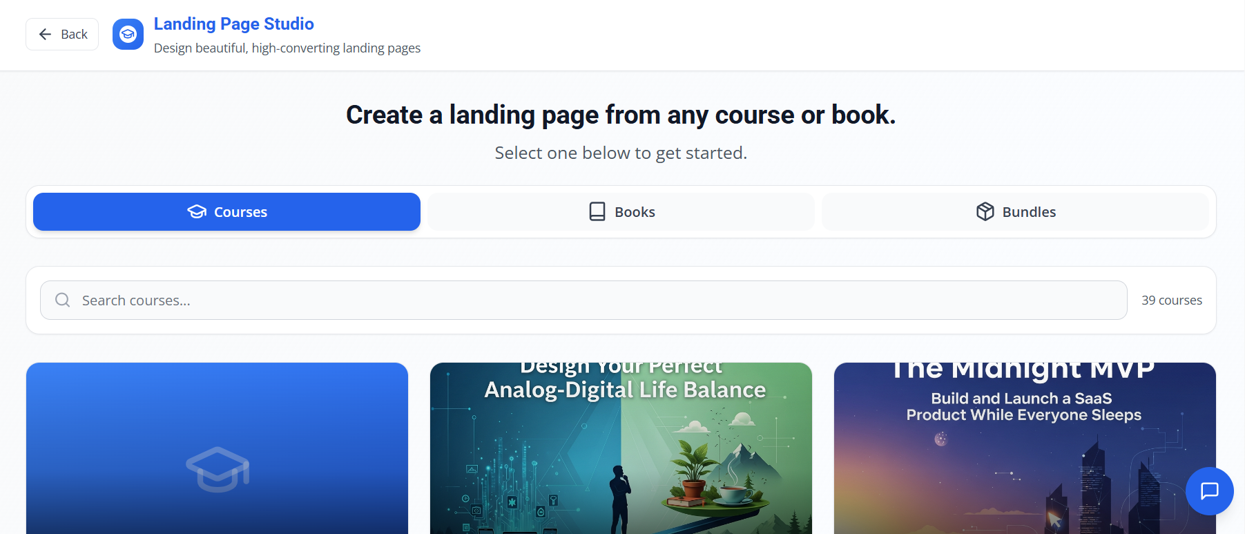 Landing Page Studio — Generate landing pages from any course or book